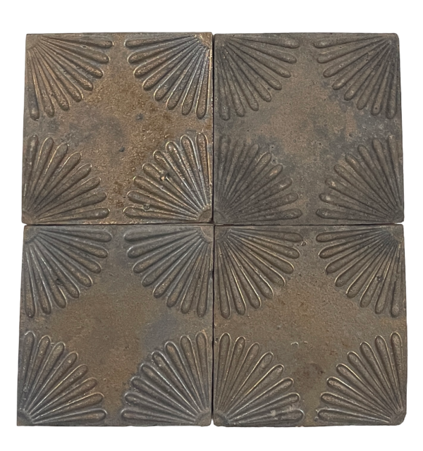 Zellige Daisy Iron Copper 15cm x 15cm