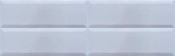 Metro Subway White Bevelled Shiny 10cm x 30cm