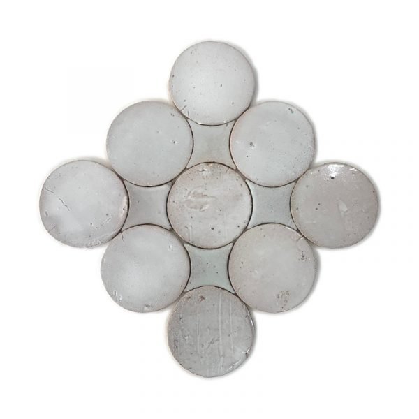 Zellige Circle White 13.5cm