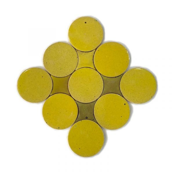 Zellige Circle Yellow 13.5cm