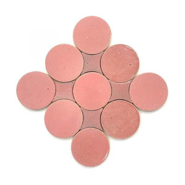 Zellige Circle Pink 13.5cm