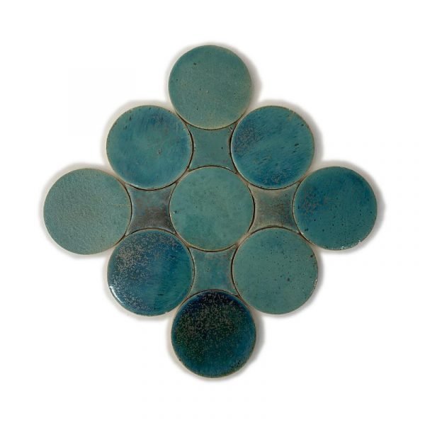 Zellige Circle Turquoise 13.5cm