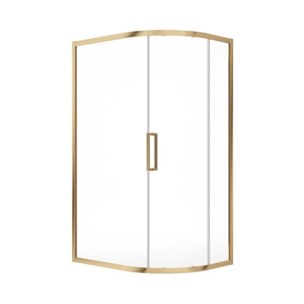 ASPECT 8mm Offset Quadrant Single Door 1000x800mm Shower Door Brushed Gold