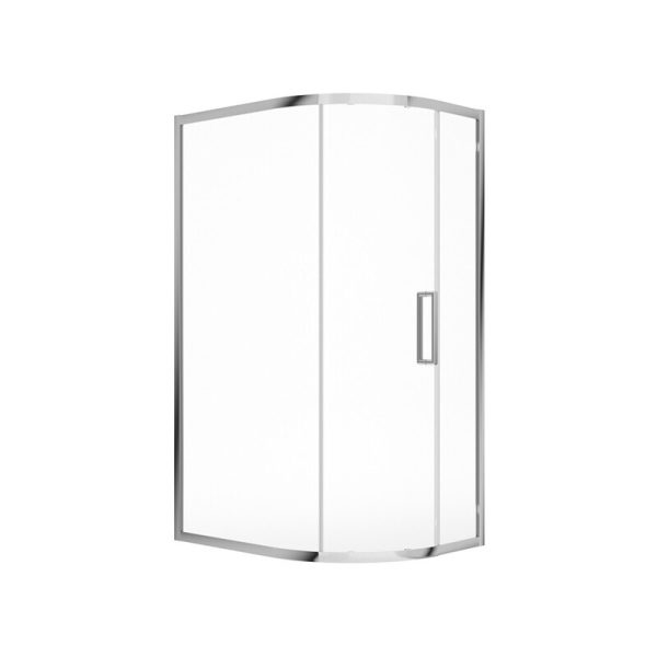 ASPECT 8mm Offset Quadrant Single Door 1000x800mm Shower Door Brushed Chrome